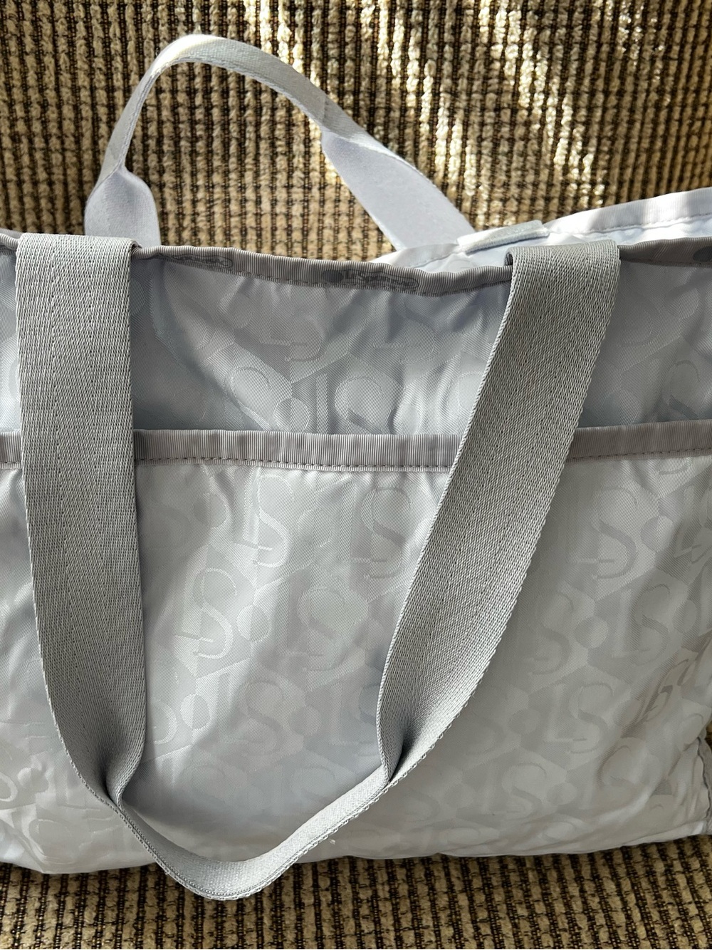 Lesportsac East/West Book Tote Bag - Monogram Jacquard Lavender